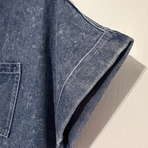 Bluivy, large, NEW,  Button-Up Shirt Dress, fringe bottom - Picture 5 of 6